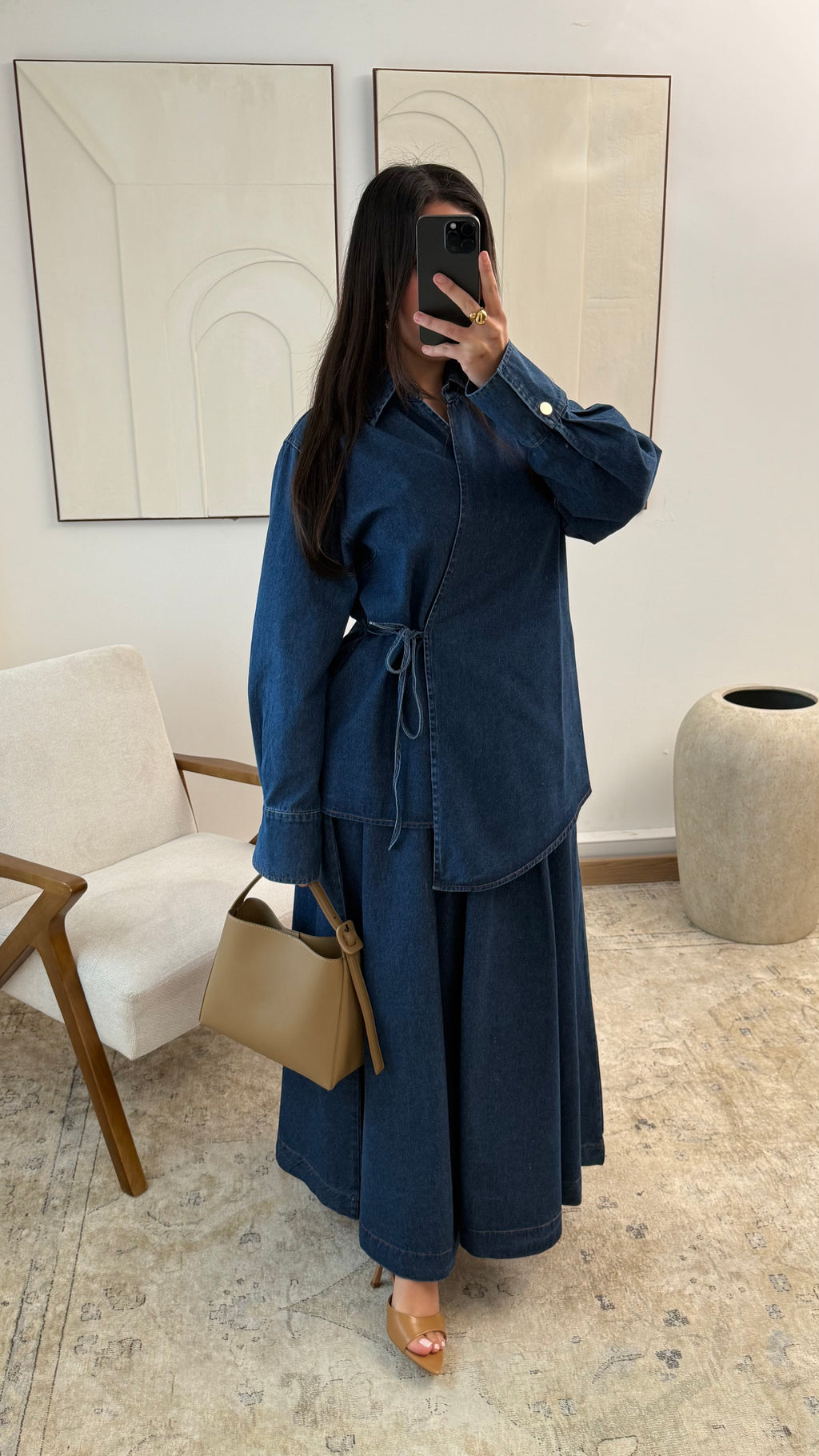 2 Teiler Jeans Schleife (mit Rock)