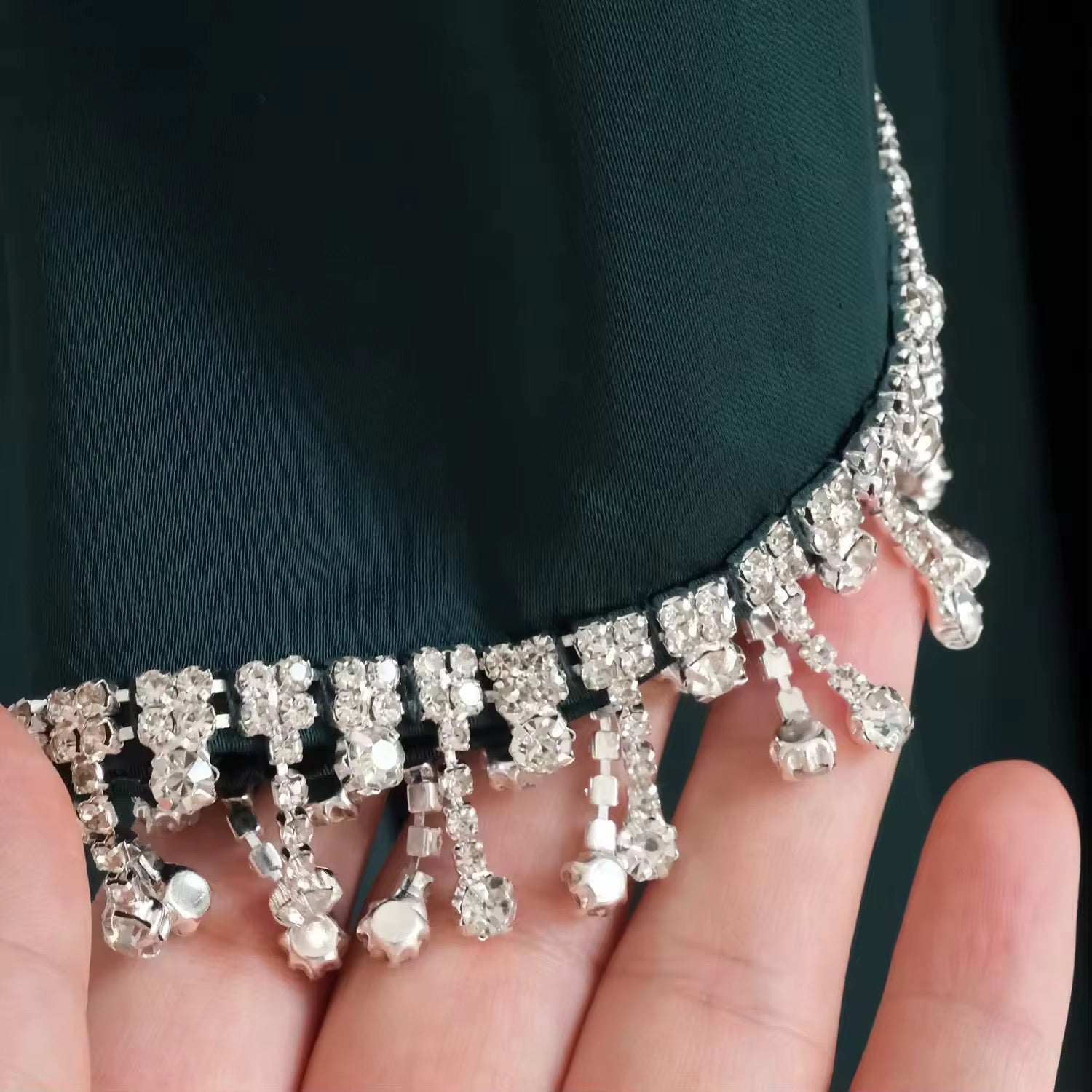 Abaya Set Diamonds (Größentabelle beachten emiratische Abaya Größe)