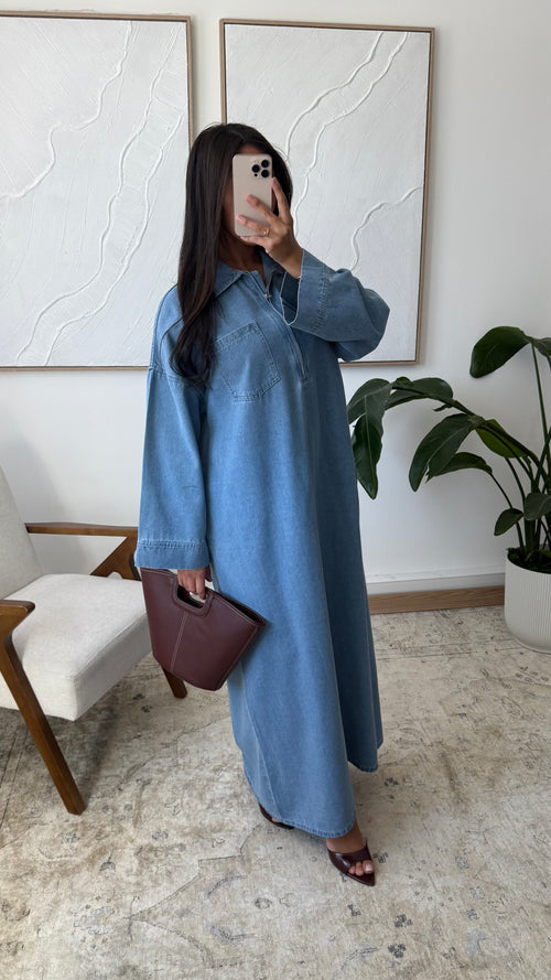 Abaya Jeans Reißverschluss